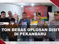 [VIDEO] Polda Riau Gerebek Gudang Beras Oplosan, 9 Ton Beras Disita