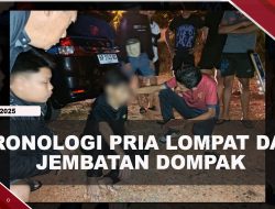 [VIDEO] Diduga Mabuk, Pria 22 Tahun Nekat Lompat Dari Jembatan Dompak
