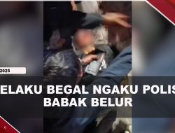 [VIDEO] Ngaku Polisi, Dua Pelaku Begal Babak Belur Dihajar Warga