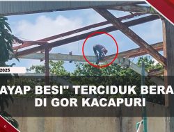 [VIDEO] Pria Terciduk Memotong Rangka Besi Gor Kacapuri Tanjungpinang