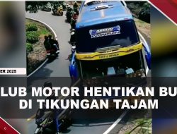 [VIDEO] Aksi Nekat Club Motor Hentikan Bus di Tikungan Tajam | U-NEWS