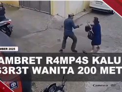[VIDEO] Aksi J4mbr3t Brvt4l R4mp4s Kalung Wanita Hingga T3rs3ret 200 Meter  | U-NEWS
