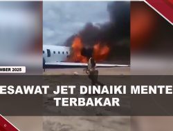 [VIDEO] Pesawat Jet Yang Membawa Menteri Pertambangan Kongo Terbakar