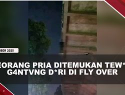 [VIDEO] Seorang Pria Ditemukan Tewas Tergantung Di Fly Over