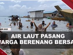 [VIDEO] Air Laut Pasang Tinggi, Anak-Anak Hingga Orang Dewasa Berenang Bersama | U-NEWS