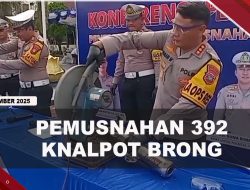 [VIDEO] Polresta Tanjungpinang Musnahkan 392 Knalpot Brong Hasil Razia Balap Liar | U-NEWS