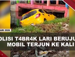 [VIDEO] Polisi T4br4k Pengendara Motor, Berupaya Kabur Berujung Mobil Terjun Ke Kali | U-NEWS