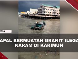 [VIDEO] Sempat Diamankan TNI AL, Kapal Bermuatan Granit Ilegal Karam di Perairan Karimun | U-NEWS
