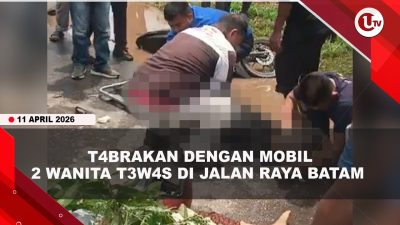 [VIDEO] 2 Wanita Pengendara Motor T4br4kan Dengan Mobil di Batam, Korban T3w4s Ditempat  | U-NEWS