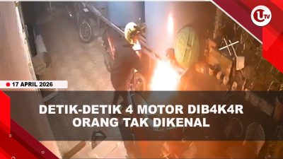 [VIDEO] Terekam CCTV, 4 Motor Dib4k4r Orang Tak Dikenal di Parkiran Kos-Kosan | U-NEWS