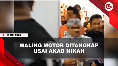 [VIDEO] Maling Motor Diciduk Usai Akad Nikah, Masih Kenakan Pakaian Pengantin | U-NEWS