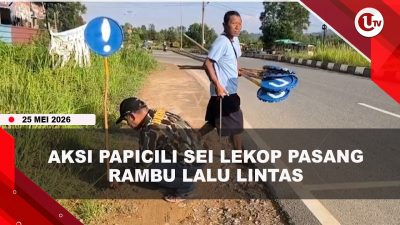 [VIDEO] 3 Pemuda Pecinta Lingkungan Pasang Rambu Lalu Lintas di Jalan Lintas Timur Bintan | U-NEWS