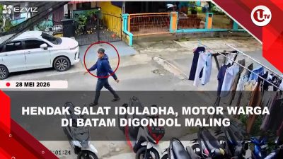 [VIDEO] Terekam CCTV, Motor Honda Adv Milik Warga Batam Digondol Maling | U-NEWS