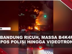 [VIDEO] Bandung R1cvh, Massa Berpakaian Hitam Bawa M#lotov B#kar Pos Polisi Hingga Videotron | U-NEWS