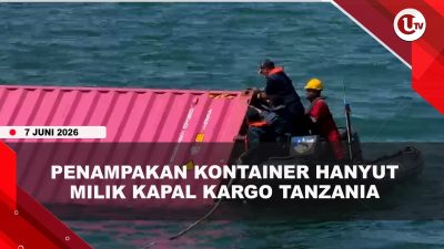 [VIDEO] PPLP Tanjunguban Evakuasi 7 Unit Kontainer Hanyut Milik Kapal Kargo Tanzania | U-NEWS