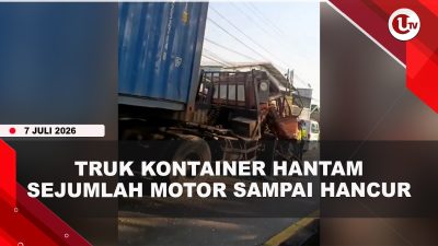 [VIDEO] Rem Blong, Truk Kontainer Hantam Sejumlah Motor di Pasuruan T#w4skan 3 Orang | U-NEWS
