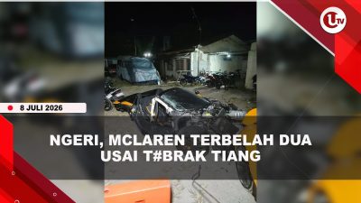 [VIDEO] Mobil Sport Mclaren Milik Youtuber Terbelah Dua Usai T#brak Tiang Listrik | U-NEWS