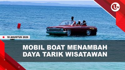 [VIDEO] Mobil Boat Di Pantai Madu Tiga Bintan  Menambah Daya Tarik Wisatawan