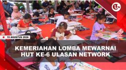 [VIDEO] Puluhan Anak Antusias Ikuti Lomba Mewarnai Meriahkan HUT Ke-6 Ulasan Network | U-NEWS