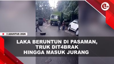 [VIDEO] Kecelakaan Beruntun, Truk T4brak Truk Lain di Turunan Hingga Masuk Jurang | U-NEWS