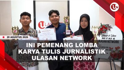 [VIDEO] Para Pemenang Lomba Karya Tulis Jurnalistik Terima Apresiasi Dari Ulasan Network | U-NEWS