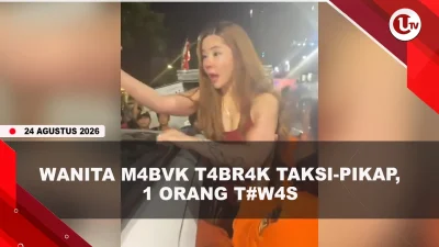 [VIDEO] Diduga M4bvk, Wanita Bawa Mitsubishi Outlander T4brak Taksi-Pikap | U-NEWS