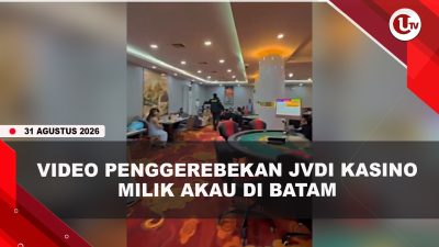 [VIDEO] Detik-Detik Bareskrim Gerebek Jvdi Kasino Milik Akau di Batam, Sita Rp7,7 Miliar | U-NEWS