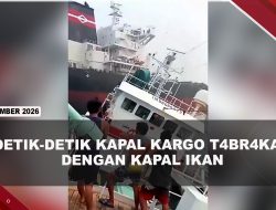 [VIDEO] Kapal Berbendera Panama Menabrak Kapal Ikan China Di Perairan Singapura