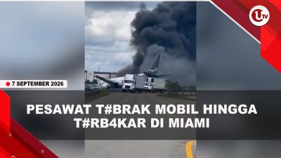 [VIDEO] Pesawat Kargo T#brak Mobil Hingga T#rbakar Di Bandara Miami, 5 Orang T#was | U-NEWS