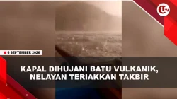[VIDEO] Mencekam, Kapal Nelayan Dihujani Batu Vulkanik Anak Krakatau | U-NEWS
