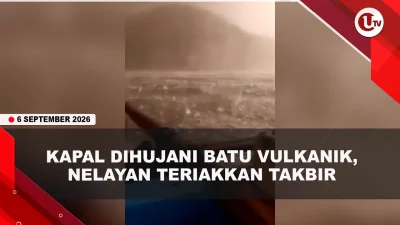 [VIDEO] Mencekam, Kapal Nelayan Dihujani Batu Vulkanik Anak Krakatau | U-NEWS