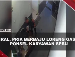 [VIDEO] Terekam CCTV, Pria Berbaju Loreng Gasak Ponsel Karyawan SPBU Saat Tidur | U-NEWS