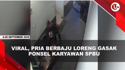 [VIDEO] Terekam CCTV, Pria Berbaju Loreng Gasak Ponsel Karyawan SPBU Saat Tidur | U-NEWS