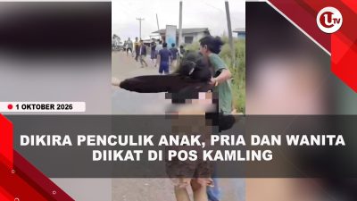 [VIDEO] Dikira Penculik Anak, Pria Dan Wanita Dihajar Warga Hingga Diikat di Pos Kamling | U-NEWS