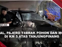 [VIDEO] Diduga Mabuk, Pengemudi Pajero Sport Tabrak Pohon Dan Mobil di Tanjungpinang | U-NEWS