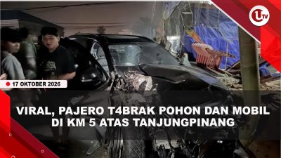 [VIDEO] Diduga Mabuk, Pengemudi Pajero Sport Tabrak Pohon Dan Mobil di Tanjungpinang | U-NEWS