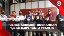 [VIDEO] Polres Karimun Musnahkan 1,3 Kg Sabu Senilai Rp700 Juta | U-NEWS