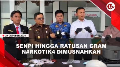 [VIDEO] Senpi Milik Penyelundup Hingga Ratusan Gram N#rkotika Dimusnahkan | U-NEWS