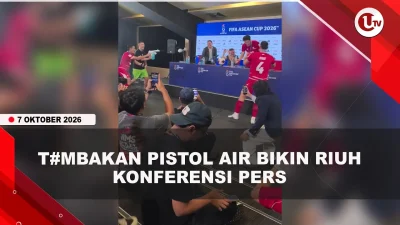 [VIDEO] Mendadak Riuh, Pemain Timnas Tembakkan Pistol Air Saat Konferensi Pers | U-NEWS