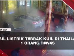 [VIDEO] Mobil Listrik Dikendarai Lansia 78 Tahun T4brak Kuil di Thailand, 1 Orang T#w4s | U-NEWS