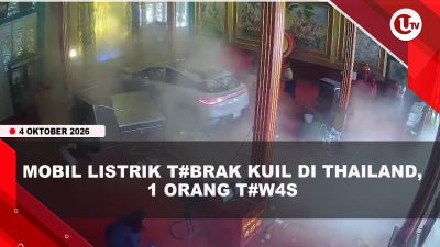 [VIDEO] Mobil Listrik Dikendarai Lansia 78 Tahun T4brak Kuil di Thailand, 1 Orang T#w4s | U-NEWS